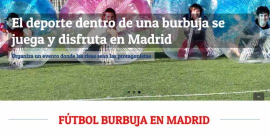 Fútbol Burbuja en Madrid