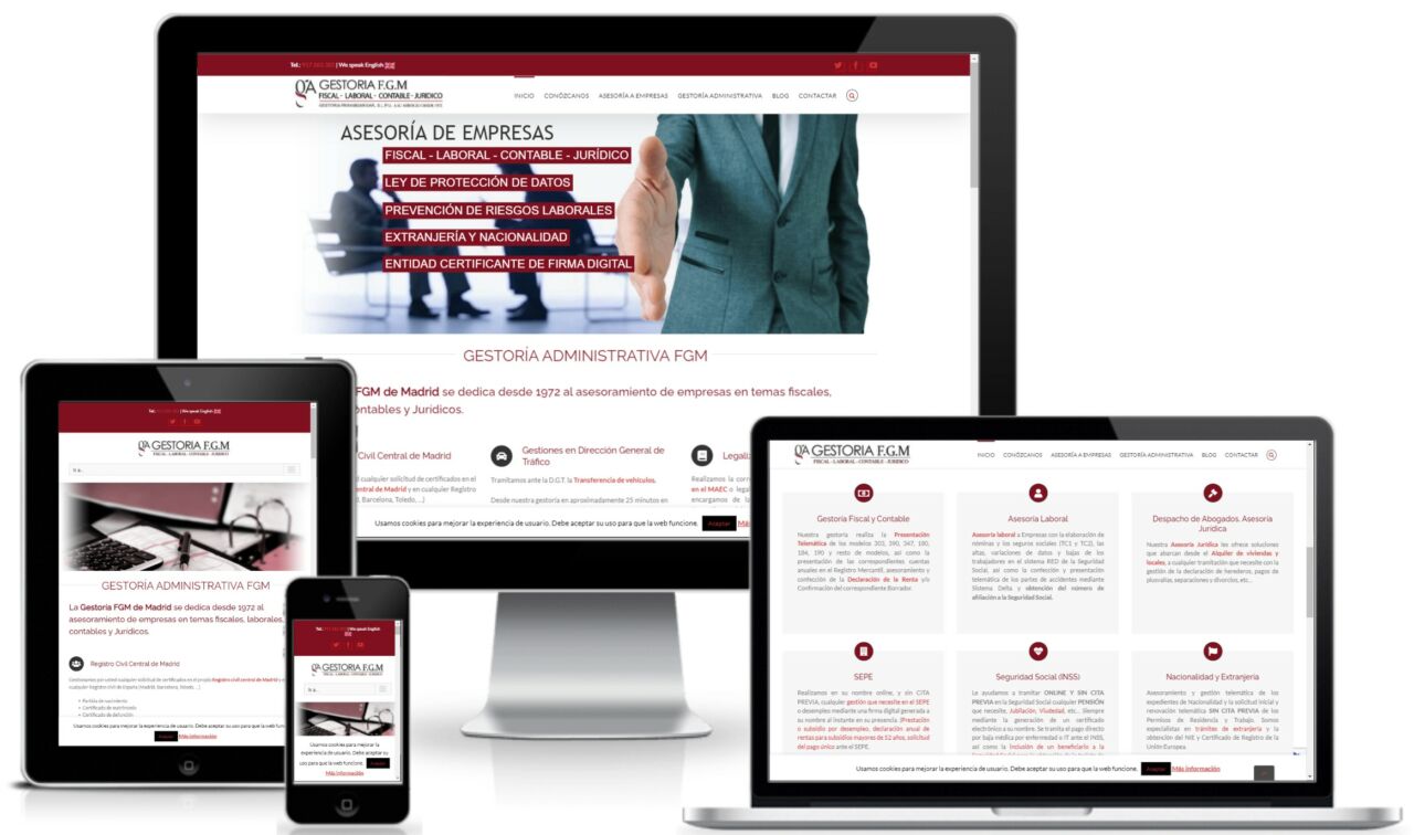 Gestoriafgm.es Cliente web sector gestorías administrativas