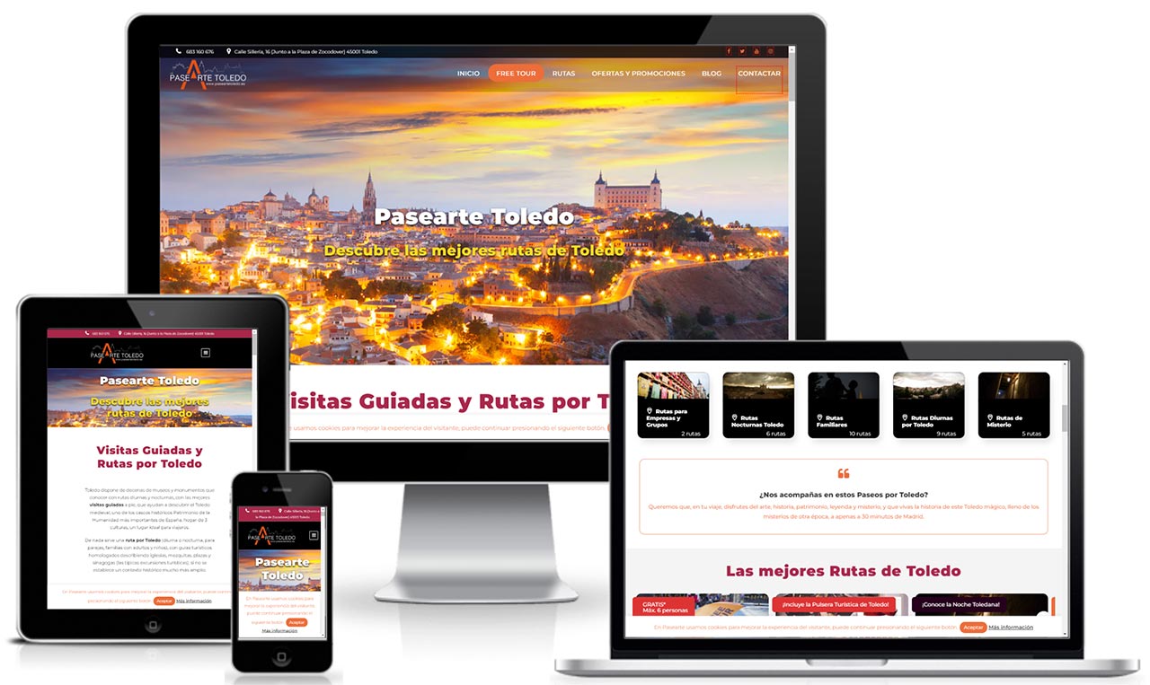 Paseartetoledo web Cliente web para Visitas Guiadas en Toledo