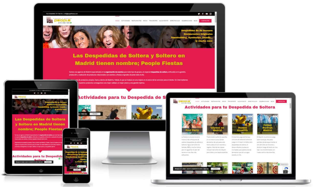 Peoplefiestas.com Cliente Web para sector de despedidas de Soltera