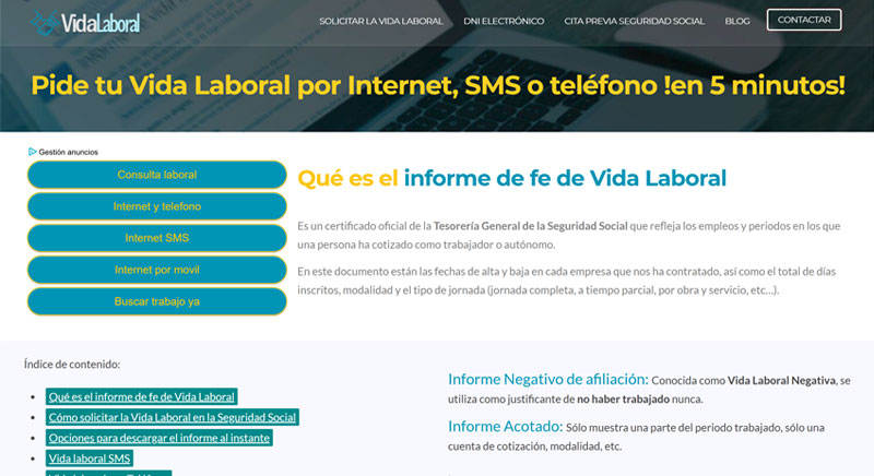 https://www.vidalaboral.org.es/ Cliente web para Gestoría laboral
